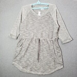 Maurices Women Dress 3 Gray Mini Blouson Cinched Waist‎ 3/4 Sleeve Pockets NWT